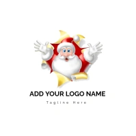 Christmas Santa Logo Logotyp template