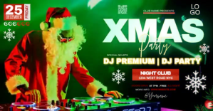christmas santa party ภาพที่แชร์บน Facebook template