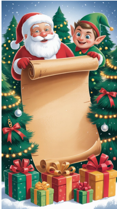 Christmas Santa Scroll Background Template | PosterMyWall