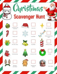 Christmas Scavenger Hunt Folder (US Letter) template