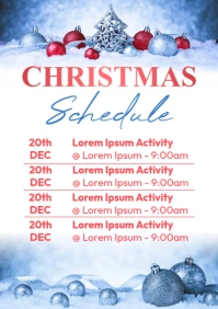 Christmas schedule A4 template