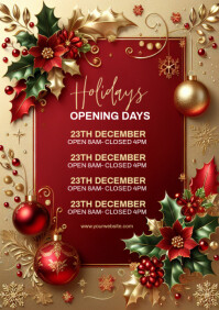 Christmas schedule A4 template