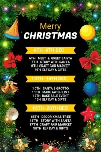 Christmas schedule Illustration Pinterest template