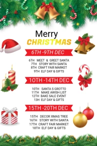 Christmas schedule Gráfico de Pinterest template