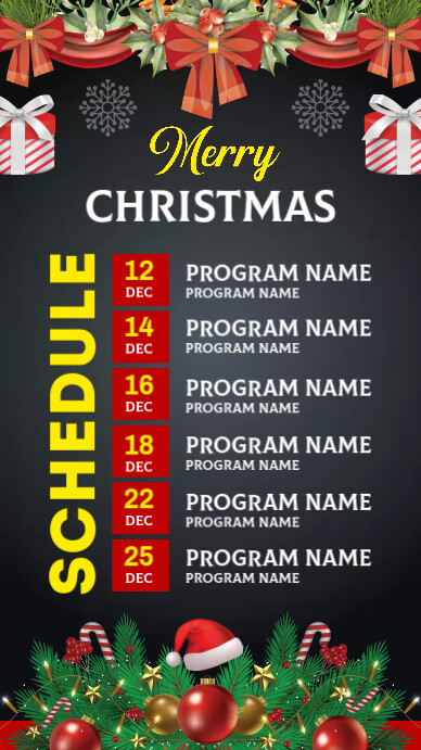 Christmas Work Rota Copy of Christmas schedule | PosterMyWall