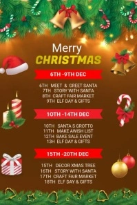 Christmas schedule Grafik Pinterest template