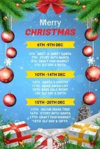 Christmas schedule Pinterest Graphic template