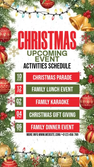 Christmas Rota Sign Christmas Schedule Templat | PosterMyWall