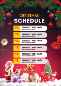 Christmas Timtable Christmas schedule Template | PosterMyWall