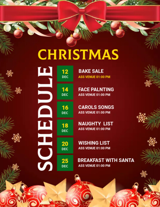 Copy Of Christmas Schedule PosterMyWall copy-of-christmas-schedule-postermywall
