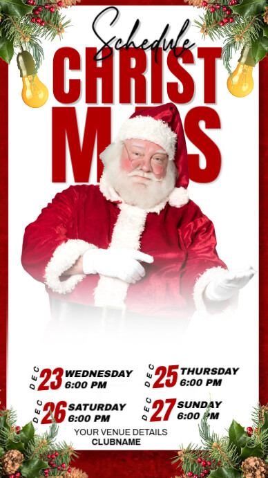 Christmas Rota Sign Copy of christmas schedule flyer | PosterMyWall