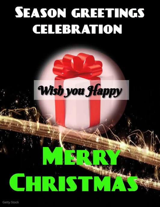 Christmas season greetings design flyer Templat PosterMyWall