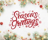 Christmas Season Greetings Rettangolo medio template