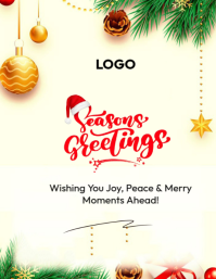 Christmas Seasons Greetings Ulotka (US Letter) template