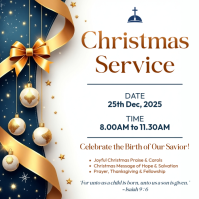 Branco Christmas Service Instagram Post Template