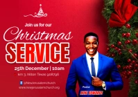 christmas service A5 template
