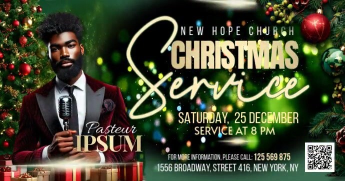 Christmas Service Facebook Shared Image template