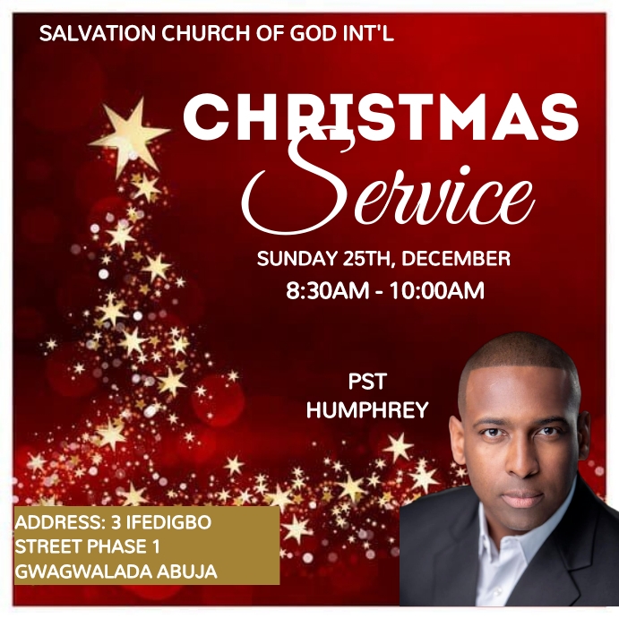 Christmas service Template PosterMyWall