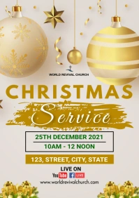 Christmas service A3 template