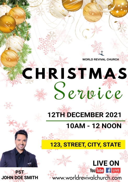 Christmas Service A3 template