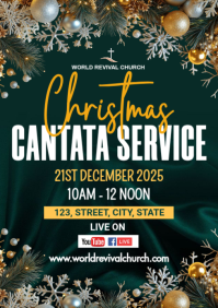 Christmas Service Flyer A3 template
