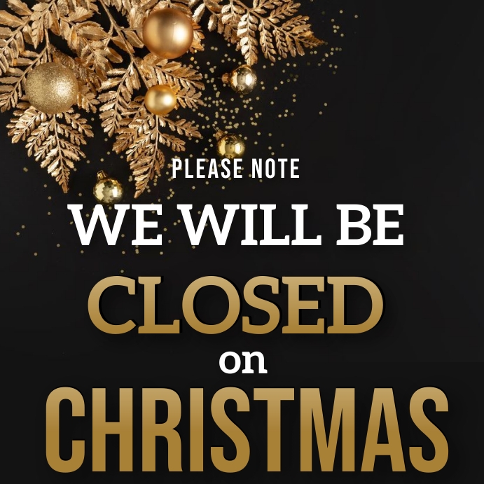 CHRISTMAS SHOP CLOSED NOTICE TEMPLATE PosterMyWall