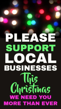 Sort Support Local Businesses Digital Display Template