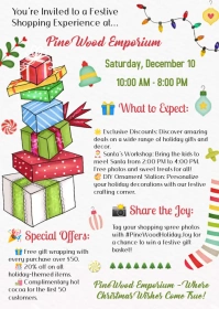 Christmas Shopping Flyer and Invite A6 template