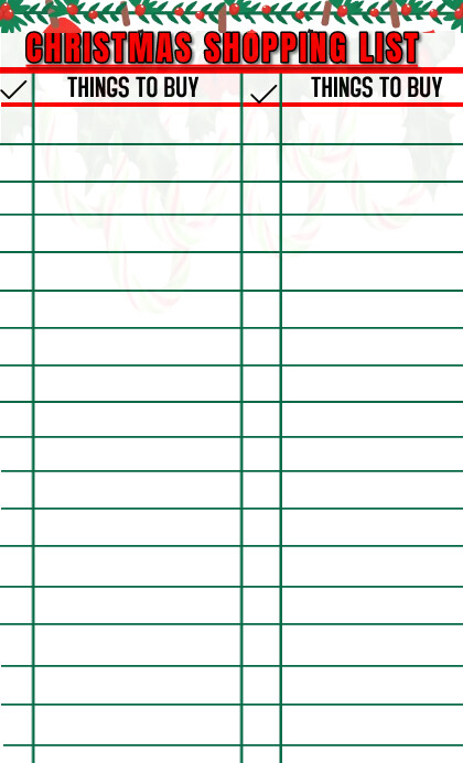 Plantilla de Christmas shopping list design | PosterMyWall