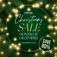 Christmas Shopping sale design template 方形(1:1)