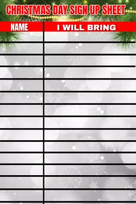 Christmas sign up sheet design Pinterest-afbeelding template