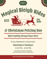 Christmas Sleigh Rides Event Poster Instagram Portrait template