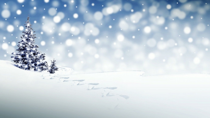 Christmas snow land zoom background design te Présentation (16:9) template