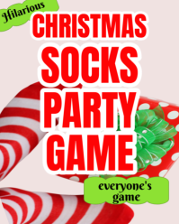 Christmas Socks Party Game Instagram Portrait template