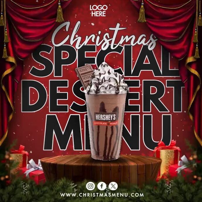 Christmas Special Dessert Menu Template PosterMyWall