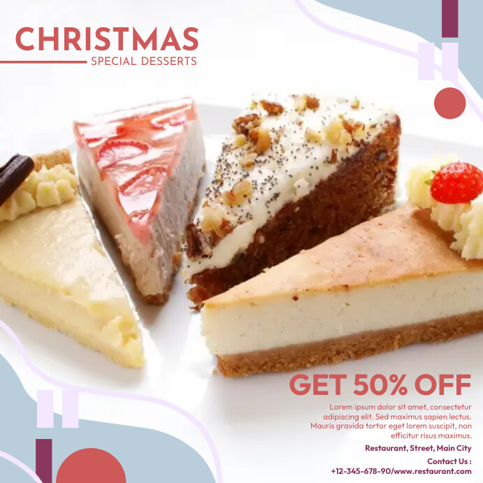 Christmas Special Desserts Template | PosterMyWall