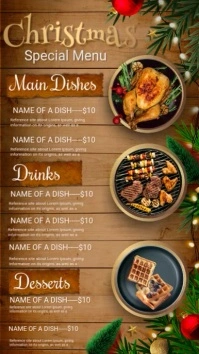 Christmas special menu Instagram Story template
