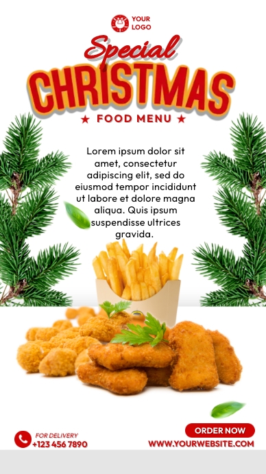 Christmas Special Menu Instagram Story template