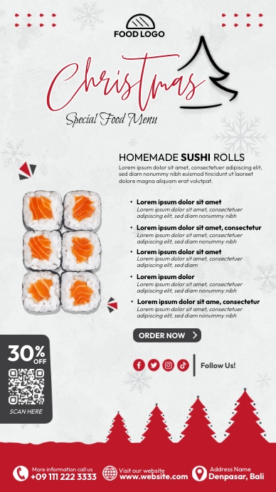 Christmas Special Menu Instagram Story template