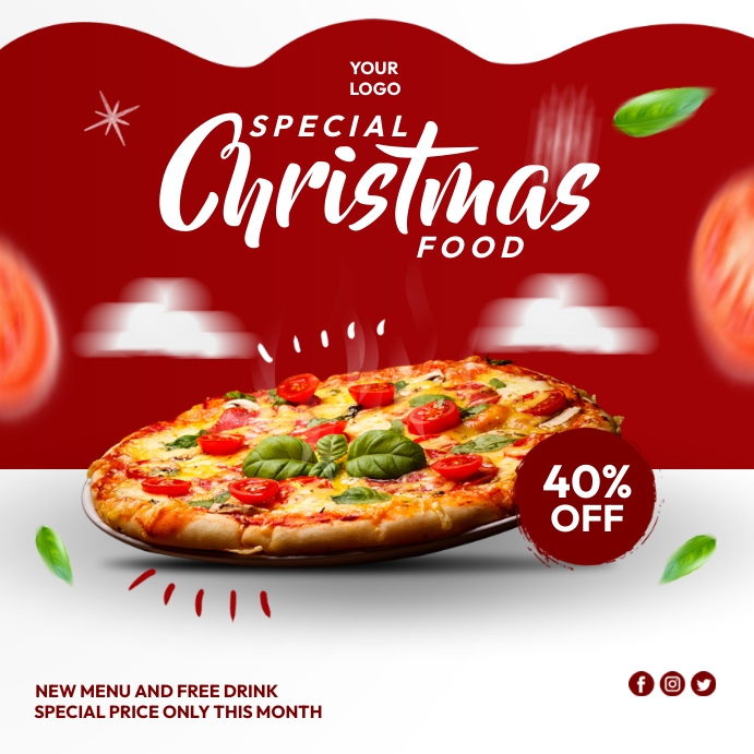 Christmas Special Menu Instagram Post template