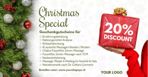 Белый Christmas Special Offers Facebook Ad Template