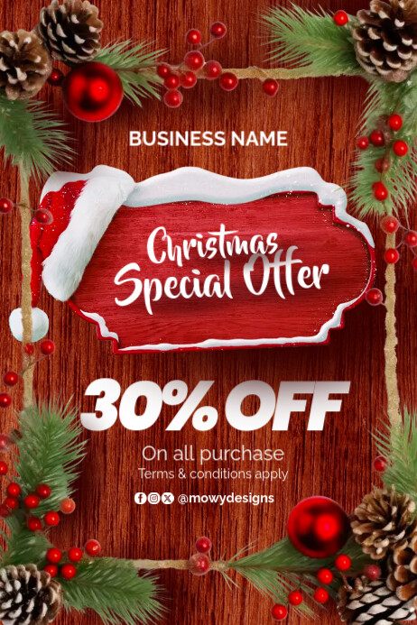 Christmas Special Offer Poster Template | PosterMyWall