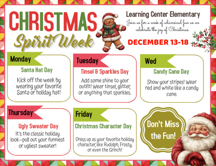 Christmas Spirit Week Flyers Template | PosterMyWall Christmas Spirit Week Flyers Template | PosterMyWall