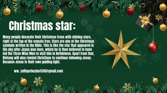 Christmas star Digital Display (16:9) template