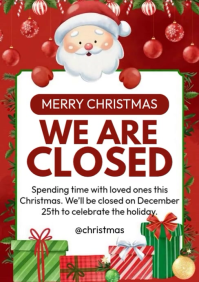 Christmas Store Close Ads A4 template