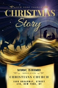 Christmas Story แบนเนอร์ 4' × 6' template