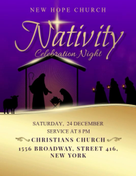 Christmas Story Nativity Flyer (US Letter) template