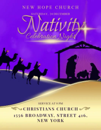 Christmas Story Nativity Flyer (US Letter) template