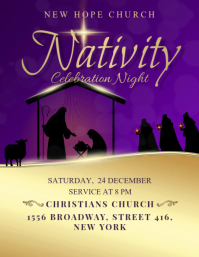 Christmas Story Nativity Flyer template