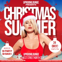 christmas summer beach party event template Quadrat (1:1)